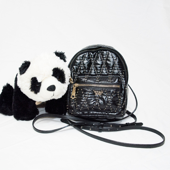 Victoria's Secret Bags Black Victorias Secret Studded Mini Backpack